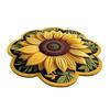 Yousheng 3D Sunflower Floral Plush Rug Non-Slip Backing Easy To Clean Various Sizes Living Room Rug Home Decor