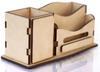 @ Wooden Brown Color Pen Stand With Card Holder 175gm UKR672_60%OFF