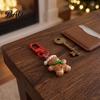 Christmas Keychain Decorations Theme Keychain, Cartoon Santa Claus Elk Bear Tree Decoration Key Rings Pendant, Festive Charm Ornament for Bags