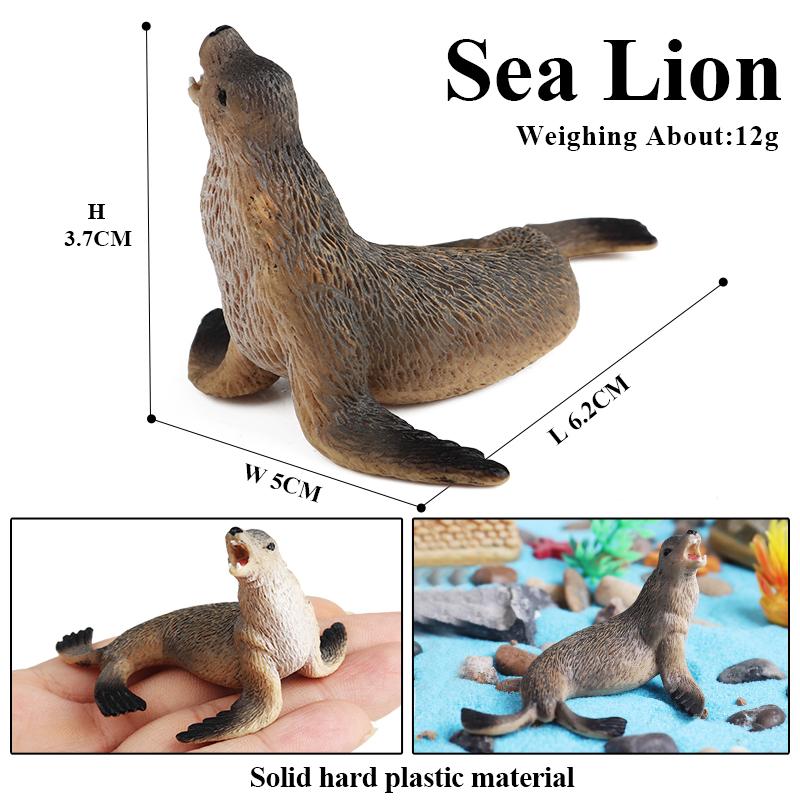 Oenux Sea Life Animals Coral Octopus Nautiloidea Crab Starfish Ocean Model Action Figures Educational Collection Toy Kid Gift