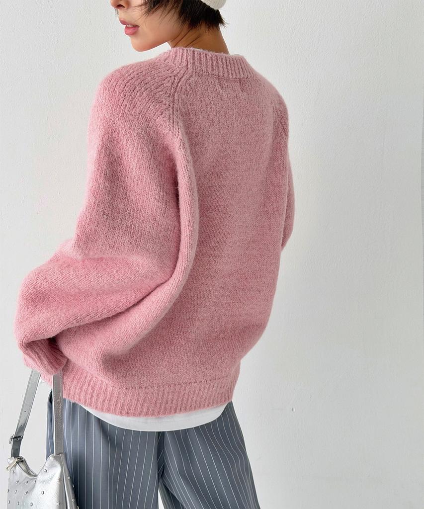 THE GREEN LAB Cat Jacquard Sweater [Pink]