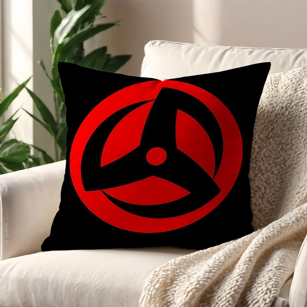 SSharingan NNarutoS Anime Cushion Cover For Pillow Printing Sofa Decoration Home Car Room Coffee Shop Office Nordic Simplicity