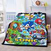 Sonic Anime Blanket Flannel Throw Soft Warm Lightweight Blanket for Sofa Bed Cozy Home Decoration -QJY