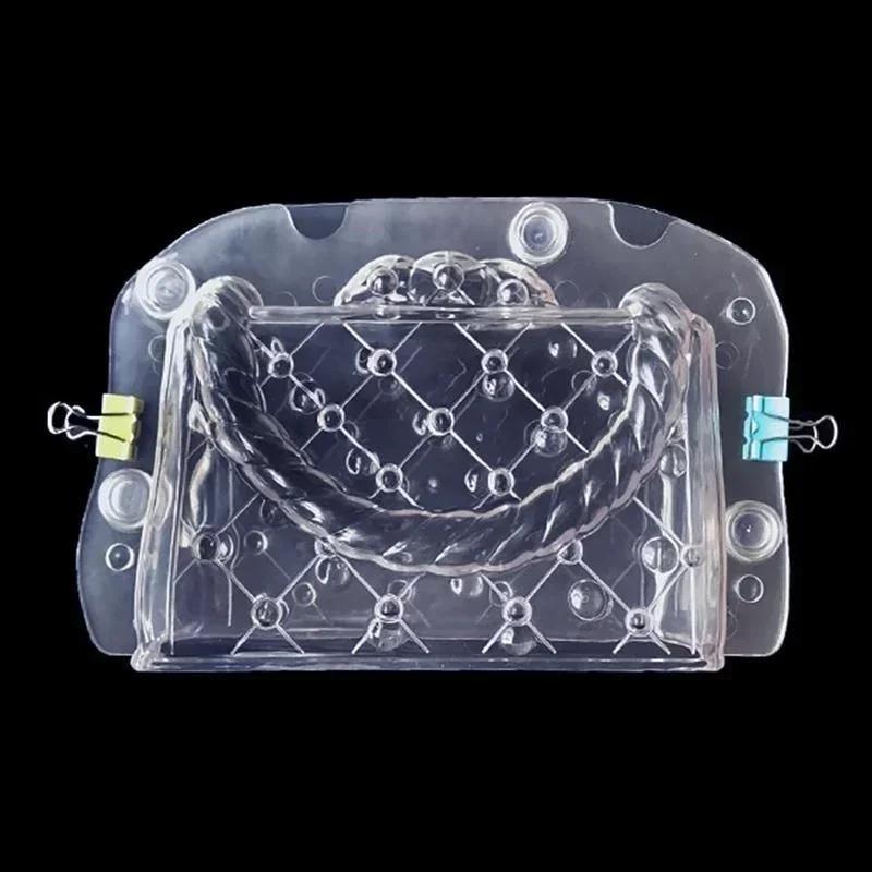 Transparent Plastic Cake Mold Creative 3d Handmad Diy Fashion Ladies Cake Bag Suitable Home Kitchen Cooking Supplies Baking Tool