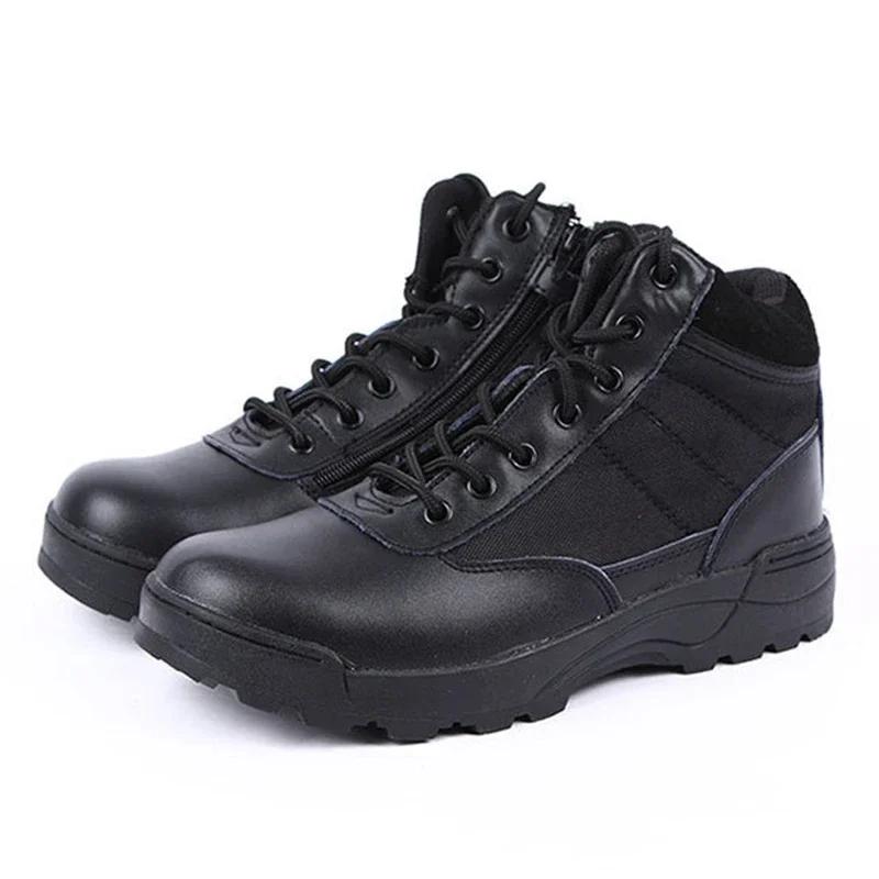 Men Desert Tactical Boots Combat Hiking Black Ankle Shoes Men Work Boots Zapatillas Botas Hunting Working Boots Plus Size