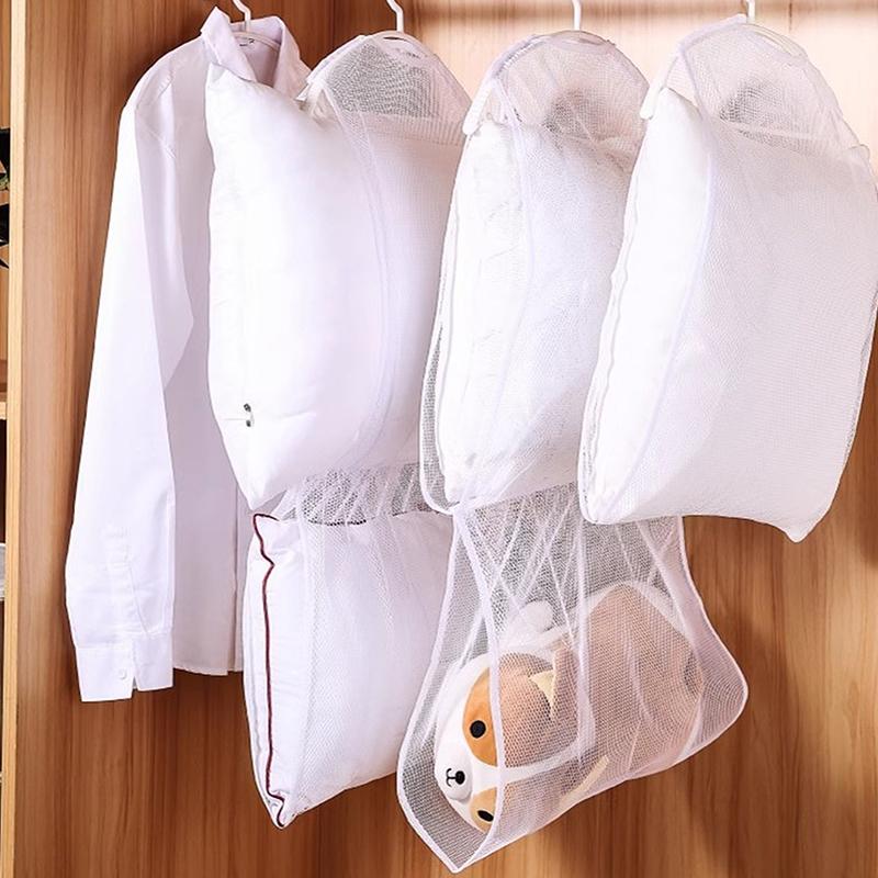 Hanging Pillow Drying Rack Outdoor Windproof Doll Drying Net Multifunctional Dryer Bags Organizer Large Capacity
