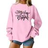 Women  Tops Women's Long Sleeve Sweatshirt Casual Crewneck Loose Fit Pollover Fleece Tops