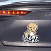 Car Sticker Self-adhesive Waterproof Decorative Eco-friendly Tear Resistant Reflective Cartoon Shape Baby In Car Print No Mark Left Bumper Decals