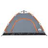 4 Person Camping Tent Grey and Orange Quick Release System