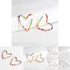 Fashionable Minimalist Heart Shaped Earrings For Women Plated Alloy Jewelry