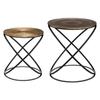 Set of 2 "Etnik" Metal Side Tables Atmosphera