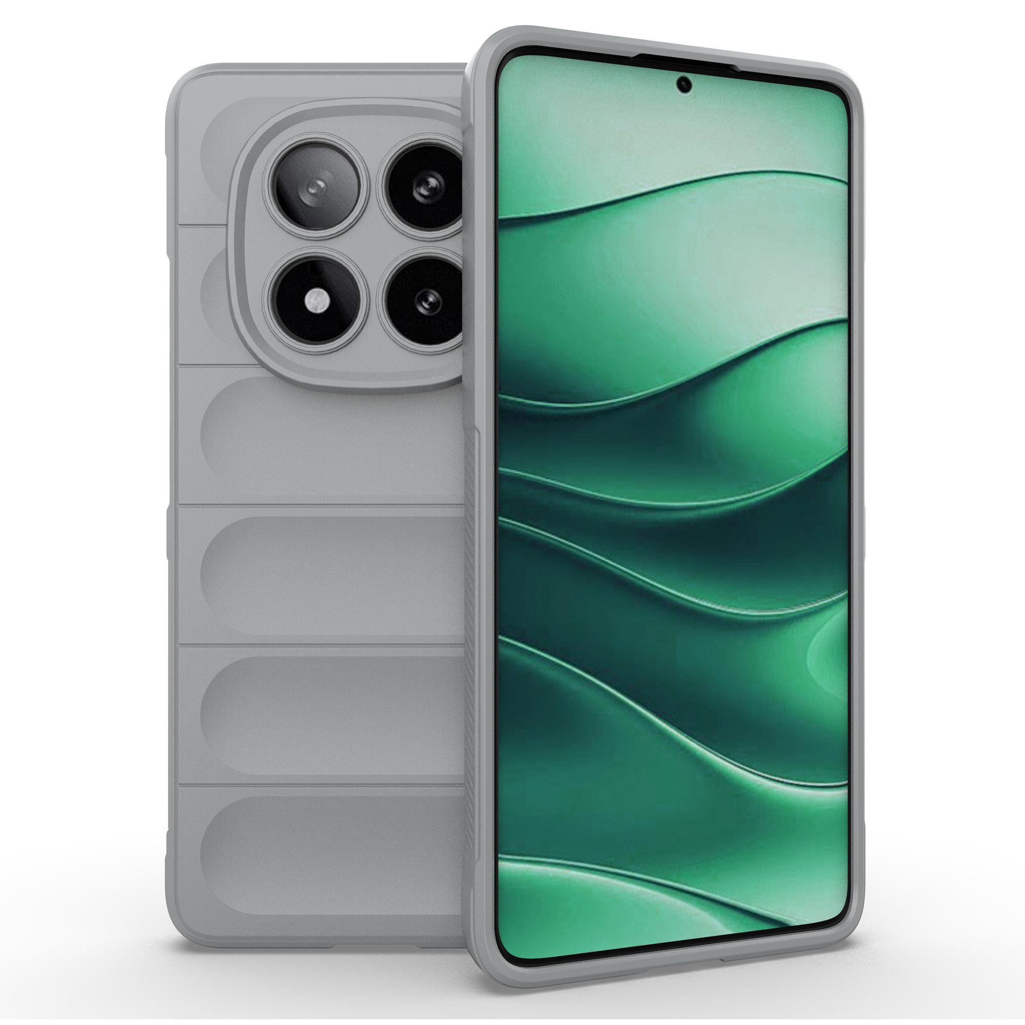 

For Xiaomi Redmi Note 14 Pro 5G/Poco X7 5G Case Anti-Drop Soft TPU Rugged Phone Back Cover Light Grey