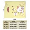 Cute Pom Pom Purin Face Knitted Blanket Cartoon Flannel Throw Blankets Summer Air Conditioning Portable Lightweight Bedsprea,