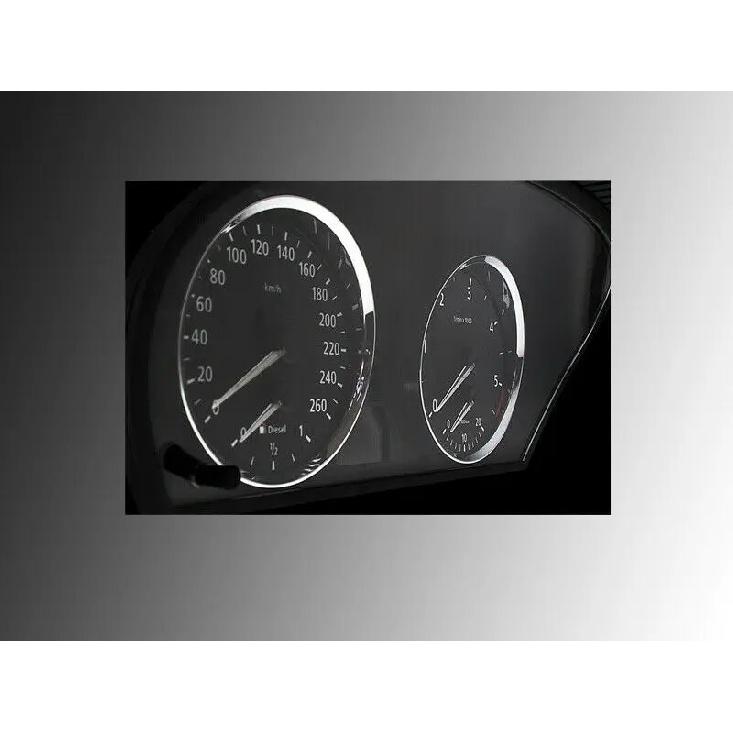 Chrome / Matt Silver Dashboard Dial Gauge Rings Bezel Trim For BMW E60 E61 Pre-LCI M5