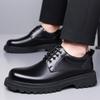 Black Retro Men's Shoes Comfortable and High-quality Style Design Fashion Party Groom's Wedding Thick Soled Casual Shoes New