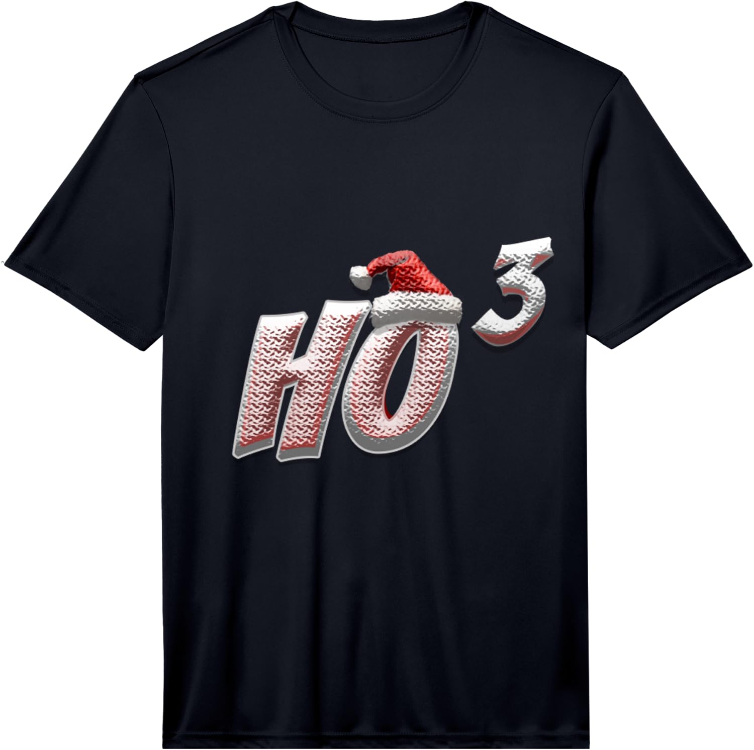 Santa HO HO HO 3 Cubed Cozy Cute Funny Christmas Performance T-Shirt Unisex T-Shirt XXXXL