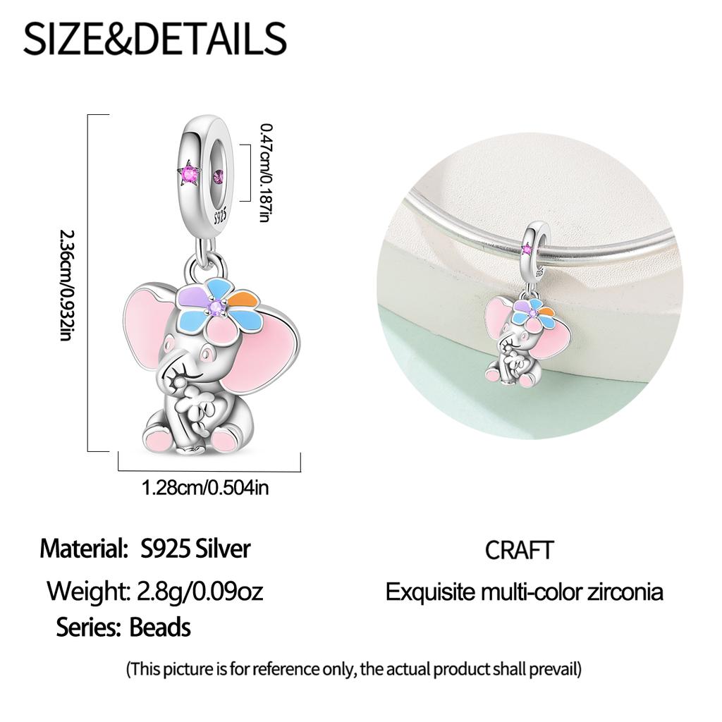 Copper Sacred Auspicious Guardian Elephant Series Pendant Charm Bead Fit Original Bracelet For Woman Diy Jewelry