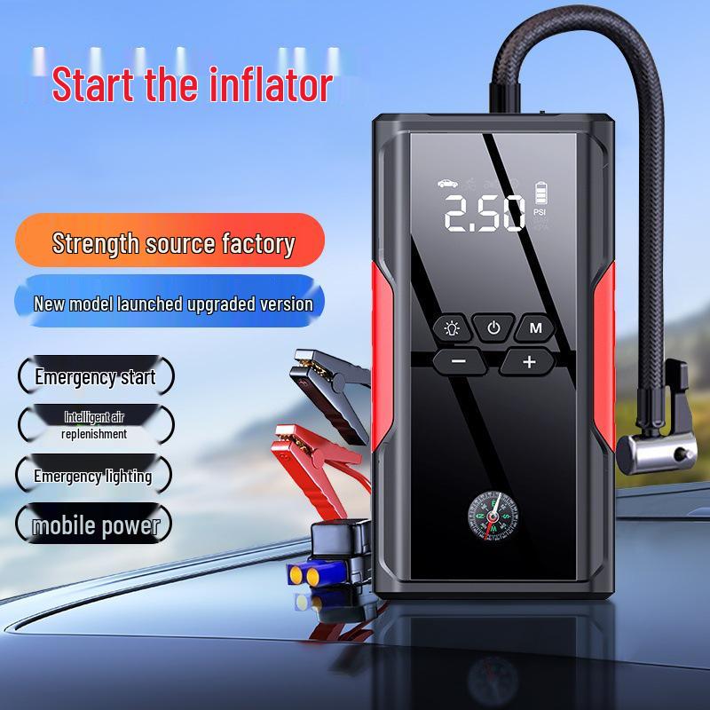 All-in-One 12V Car Battery Jump Starter & Inflator Power Bank