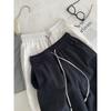 2026 Spring/Summer Vintage Washed Cotton Pants for Women, Korean Style Wide-Leg Cropped Pants
