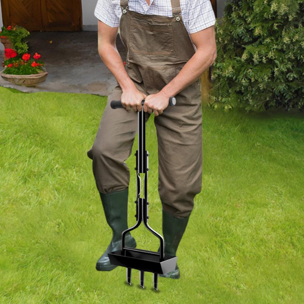 Manual Lawn Aerator Lawn Aerator Coring Tool T-shaped Handle Corer Plug Aerator Grass Aeration Gardening Tool for Lawn Yard Care