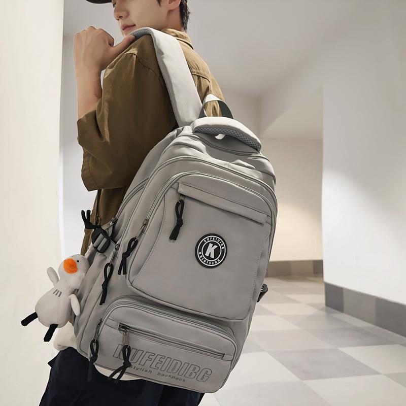 Men Large Capacity Backpack Middle School Student Schoolbag Women Travel Backpack