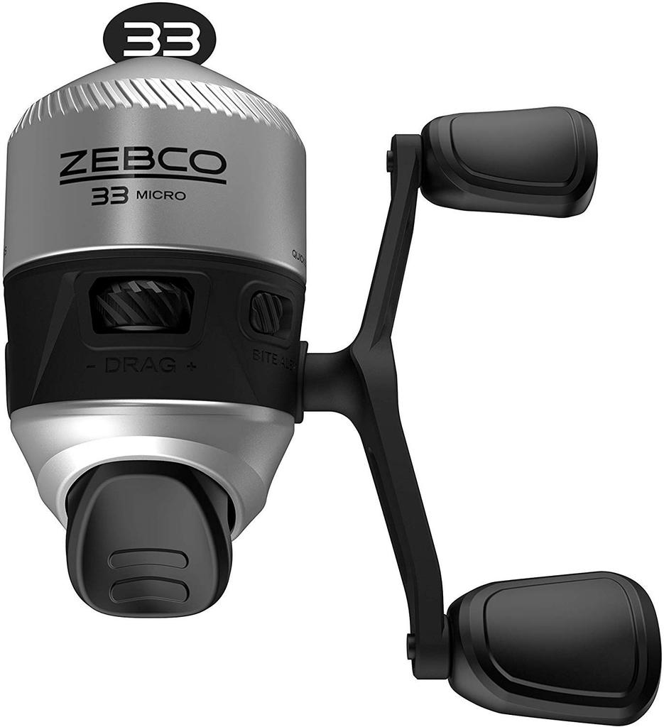 Zebco 33 Spincast Fishing Reel with Bite Smooth and Powerful Gears with a Lightweight Graphite Quick-Set Anti-Reverse Alert, Dial-Adjustable Drag,
