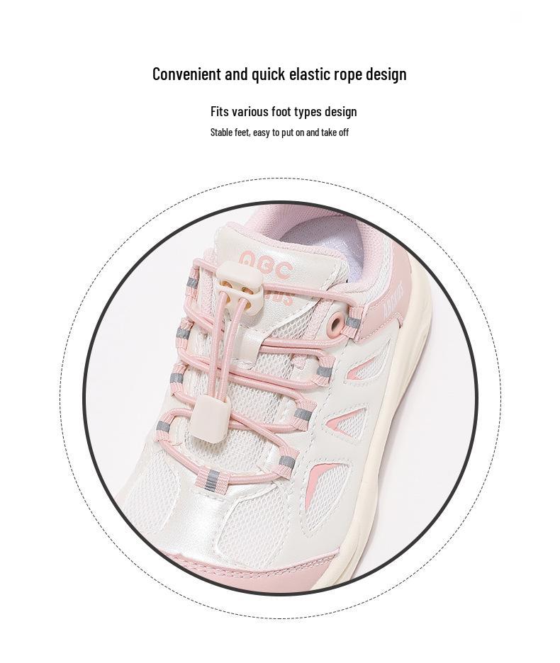 Abckids 2026 Spring New Children's Breathable Non-Slip Outdoor Sports Shoes for Girls