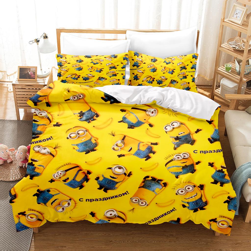 Duvet Cover Peanuts Series Set Comforter Bedding 3d Children'S Bedding Set 3-Piece 1 Quilt Cover King Size