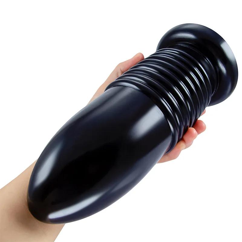 New Transparent Thick Anal Plug Adult Erotic Masturbation Massager  Expander for Unisex PVC Dildo Fisting Strap on Cock