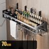 MDNG Wall-Mounted Stainless Steel Kitchen Spice & Knife Rack