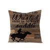Industrial Style Retro Letter Linen Pillowcase Home Sofa Pillowcase