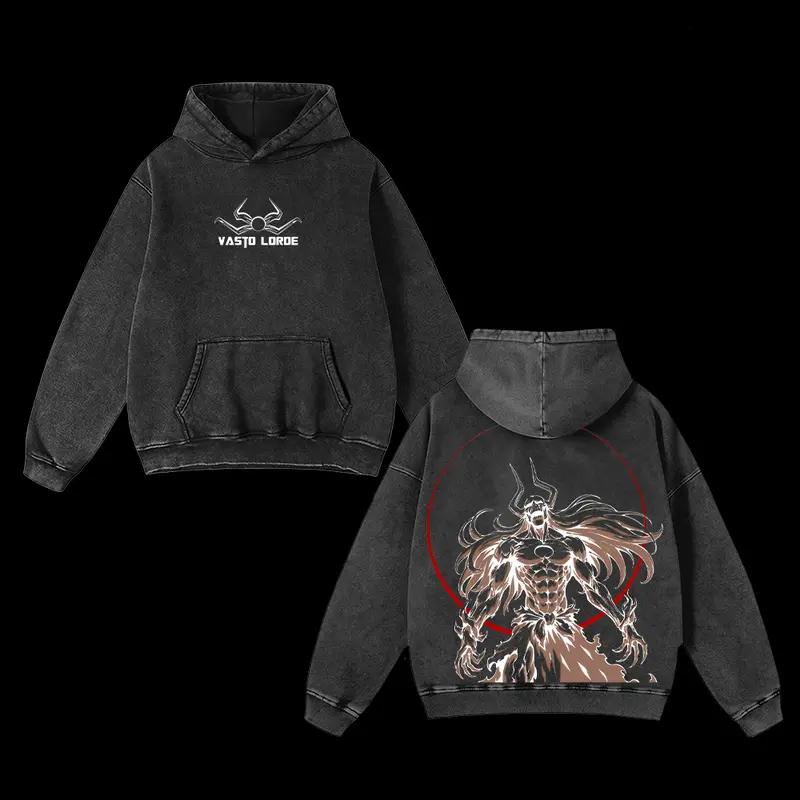 

Куросакі Ічіго Графічний Худі з Капюшоном Аніме Бліч Вуличний Одяг Чоловічі Оверсайз Худі Прана Бавовна Пуловер Хараджуку Вінтажний Світшот XXL чорний