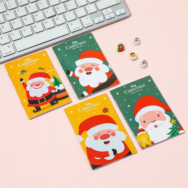 Christmas Cartoon Old Man Pocket Notebook - Small Gift for Kids and Students