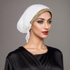 New Modal Rhinestone Band Muslim Turban Hat Inner Hijab Caps Islamic Underscarf Bonnet India Hats Female Headwrap Turbante Mujer