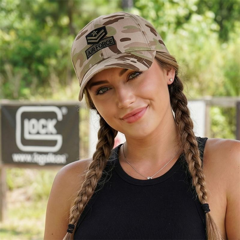 Camouflage Tactical Cap Men's Outdoor Air Force Camouflage Baseball Cap Sunshade Sunscreen Adjustable Breathable Cap