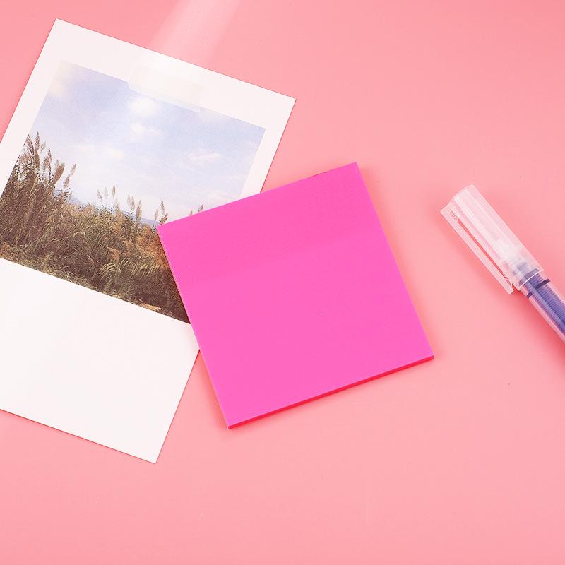 50 Sheets Colorful Waterproof PET Transparent Memo Sticky Note Paper Daily To Do It Check List Paperlaria School Stationery