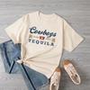 Cowboys Tequila Grafik T-Shirts Lustige Trink T-Shirts Kurzarm Vintage Country Musik Damen T-Shirt Cowgirl Retro Mode Tops