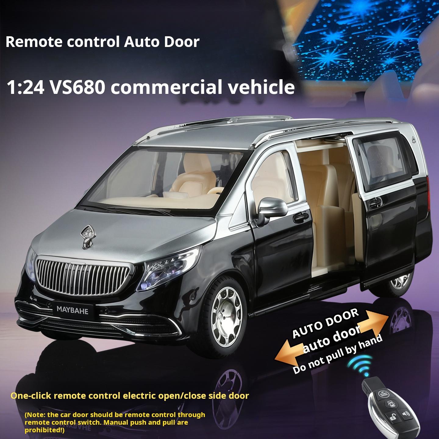 Linyi Toy Car 1:24 Mercedes-Maybach Vs680 Luxury Large Mpv Simulation Alloy Car Model Kids' Toy Car Brithday Gifts Collectible Decoration