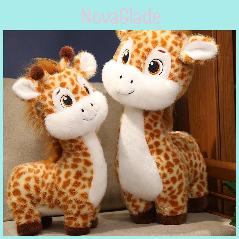 Adorable Soft Plush Giraffe Toy Cute Fawn Doll For Kids Birthday Gift Decor