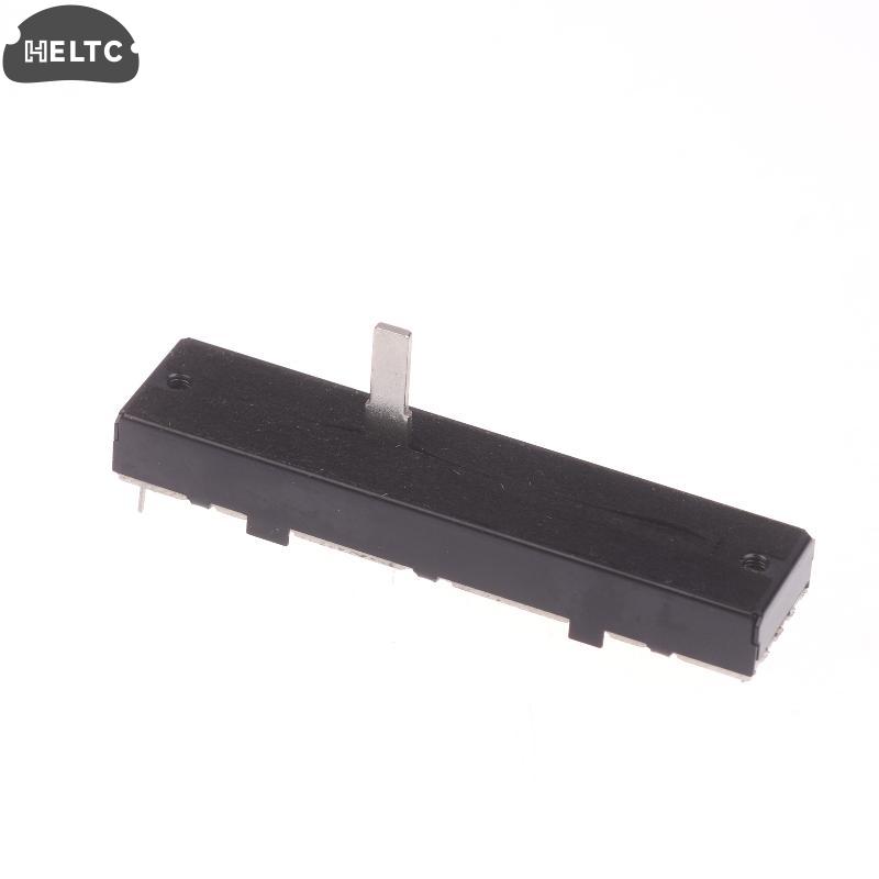 73mm Straight Slide Potentiometer B10KX2 15mm Shaft Dual Channel High Precision For Audio Mixer Amplifier DIY Audio Equipment