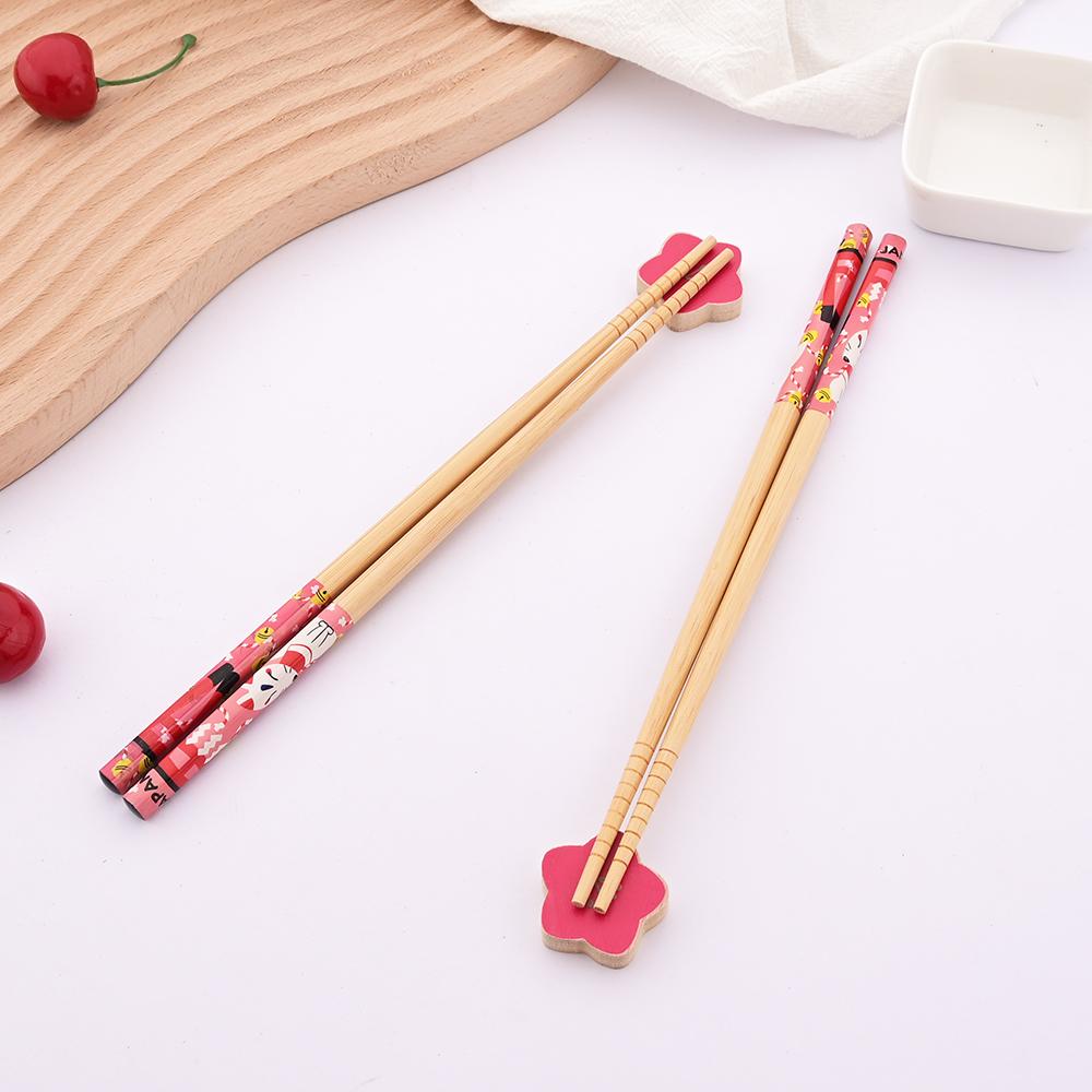 5 Pairs Bamboo Wooden Chopsticks Chinese Food Tableware Japanese Sushi Sticks Washable Dishes Kitchen Accessories Set