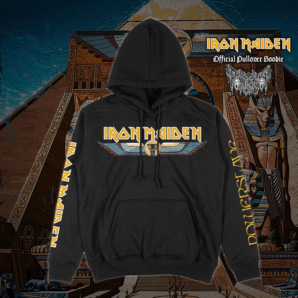 Iron Maiden Powerslave Pullover Hoodie Men Women Oversized Streetwear Y2k Fleece Sweatshirt Heavy Metal Band Graphic Clothing