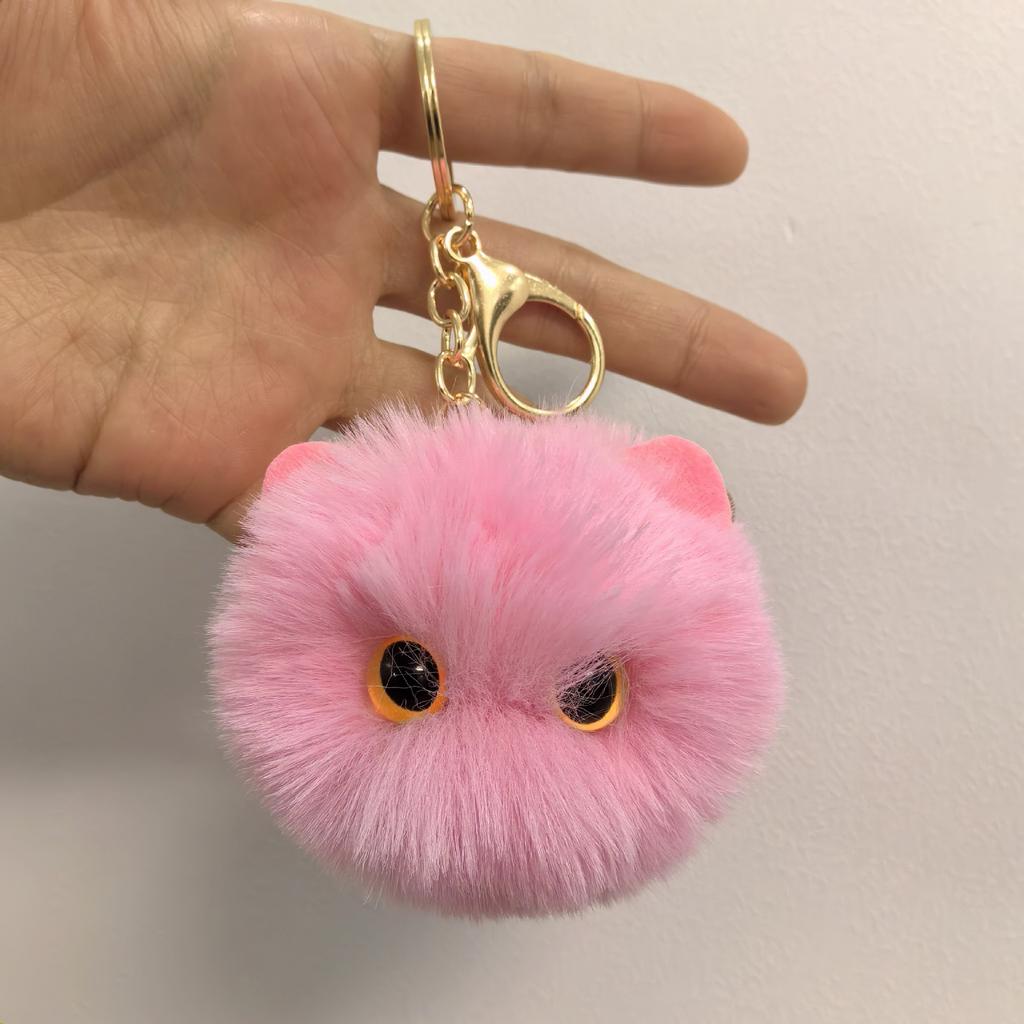 Cute Plush Cat Keychain Cartoon Doll Toy Pendant Keyring For Women Girls Bag AVE