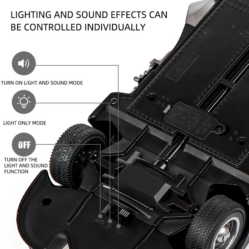 Large 1/18 Scale 1989 Batmobile Classic Tank Alloy Metal Diecast Model Car Sound & Light Collection Hobby Decorations Display Ornament