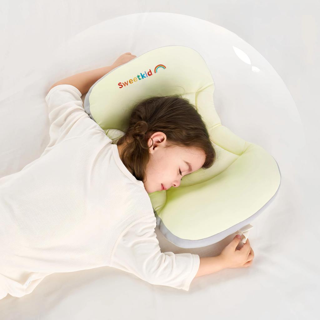 Newborn Pillow Children's Pearl Cotton Pillow, Protects Head Shape, Suitable for All Seasons