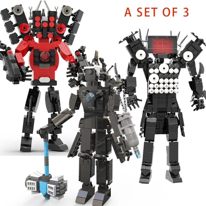 Moc Skibidi Toilet Builing Blocks Titan Clock Man 2.0 Camerman Speakerman TVMan Bricks DIY Moddel Toys For Kids Gift Easter Toys