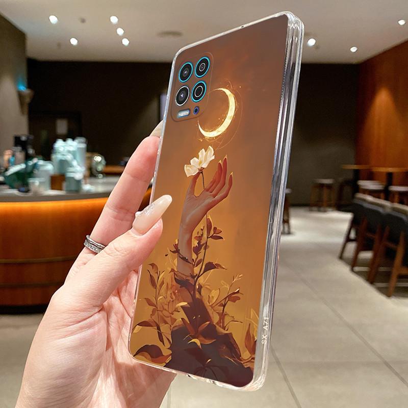 Phone Case For Motorola Moto G100 Soft Silicone TPU Transparent Viral Popular Panda Painted Casing Anti-scratch Slim Cover