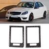 2 Pcs Control Panel Vent Trim Soft Carbon Fiber Air Outlet Cover Fit for Mercedes W204 05 12
