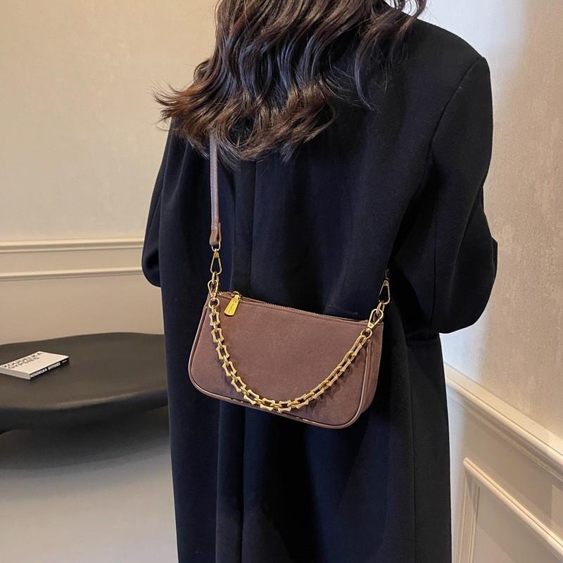 Ielgy Niche Texture Underarm Bag Autumn Winter Shoulder Crossbody Small Square Bag