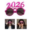 Fashionable 2026 Number Eyewear With Round Lenses Holiday Party Accessory Lightweight PC Frame Festival Glasses